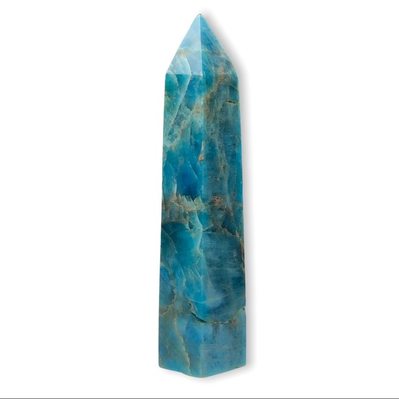 Zenful Collection Other - Blue Apatite Stone Healing Crystal Pyramid Tower Wand Point Obelisk Rock